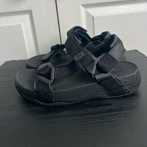 Fitflop Sandals Ryker Webbing Athletic Mens Navy Black Size 10 Shoe